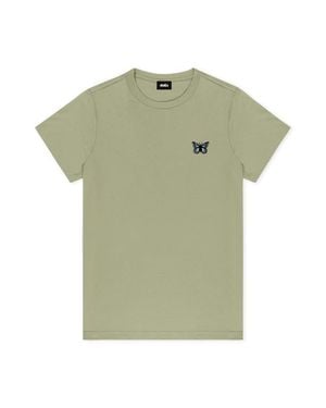 Alix Butterfly Short Sleeve Classic Cotton Tee - Green