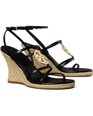 Tory Burch Capri Miller Espadrille Wedge - Black