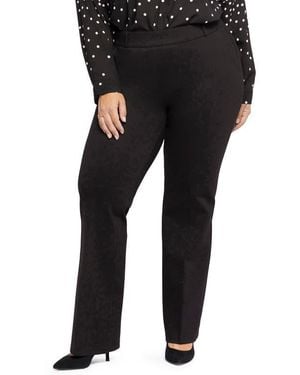 NYDJ Sculpt-Her Pull-On Flare Ponte Pants - Black