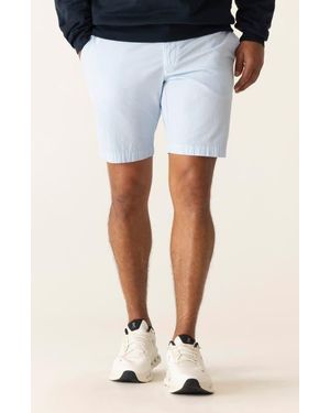 Dek Galaxy 8.5-Inch Bermuda Flat Front Stretch Twill Shorts - Blue
