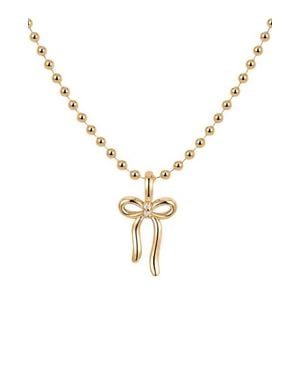MADE BY MARY Coquete Bead Chain Necklace - Metallic