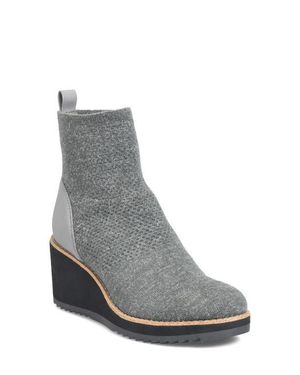 Söfft Elaina Wedge Knit Bootie - Gray