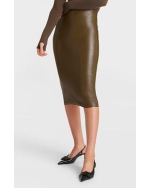 Commando Faux Leather Midi Skirt - Natural