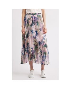 BOSS Vlissole Pleated Midi Skirt - Multicolor