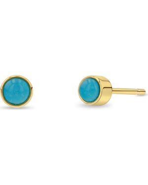 Zoe Chicco Gemstone Stud Earrings - Blue