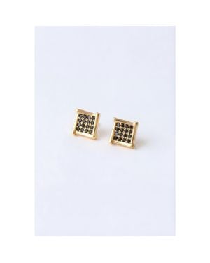 Classicharms Atlas Crystal Square Stud Earrings - White