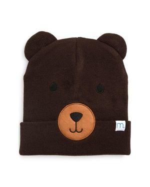 Mimish Kids' Big Face Beanie Hat - Black