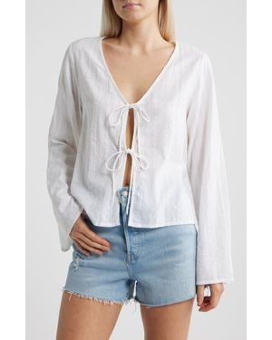 Rip Curl Haze Tie Front Top - White