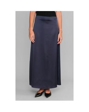 DELUC Marcus Satin Maxi Skirt - Blue