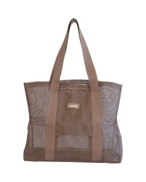 Sande Beach Hauler Mini Mesh Beach Bag - Brown