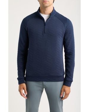 G/FORE Dunes Quilted Quarter-Zip Pullover - Blue