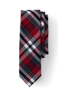 Lands' End School Uniform Kids Plaid To Be Tied Tie - Red