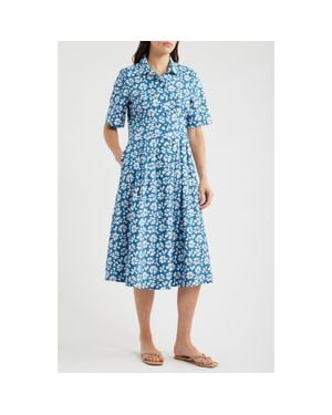 Seasalt Cornwall Organic Cotton Midi Shirtdress - Blue