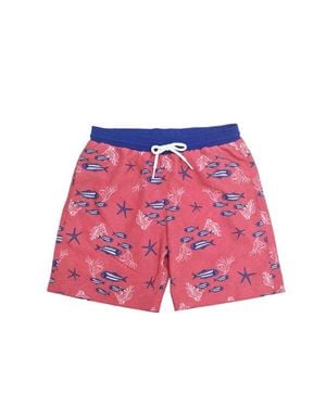 NESSI BYRD Kids' Underwater Life Quick-Dry Swim Trunks - Pink