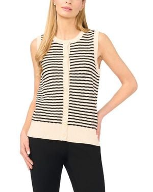 Halogen® Stripe Sweater Vest - White