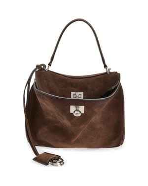 Balenciaga Small Rodeo Suede Top Handle Bag - Brown