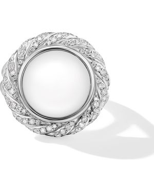David Yurman Pearl Classics Cable Halo Ring - White