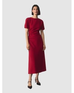 The Fold Salerno Midi Dress - Red