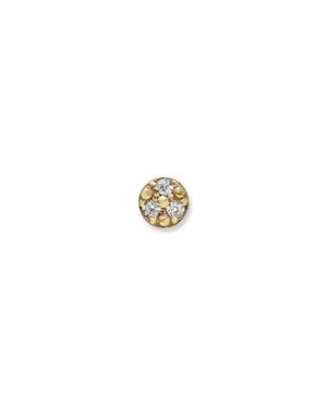 Anzie Cleo Petite Round Single Stud Earring - Metallic