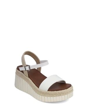 MIA Yanis Ankle Strap Platform Wedge Sandal - White