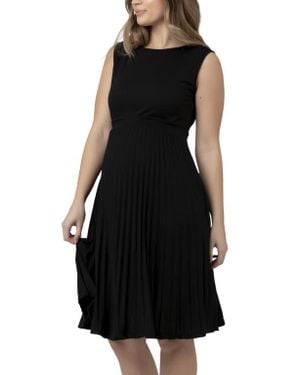 Ripe Maternity Knife Pleat Dress - Black