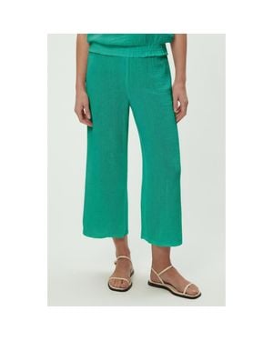 Michael Stars Medina Smocked Waist Wide Leg Pants - Green