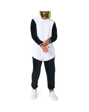 Opposuits Panda Hooded Fleece Costume Jumpsuit - Black