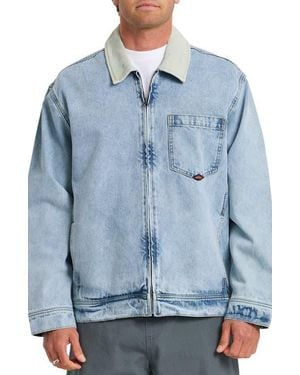 Quiksilver Surf Harrington Corduroy Collar Denim Jacket - Blue