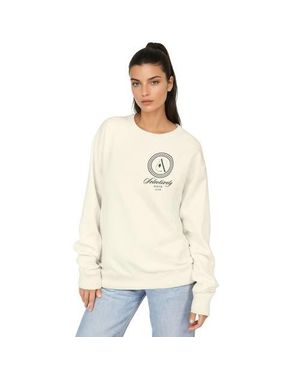 Akalia Heather Graphic Crewneck Sweatshirt - Natural