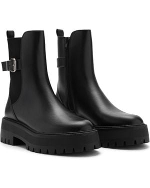 Mango Lug Sole Chelsea Boot - Black