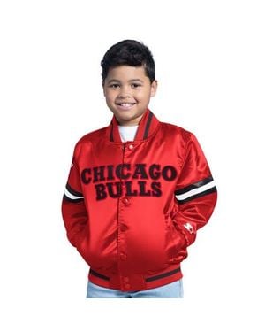 Starter Youth Chicago Bulls Scrimmage Full-Snap Varsity Jacket - Red