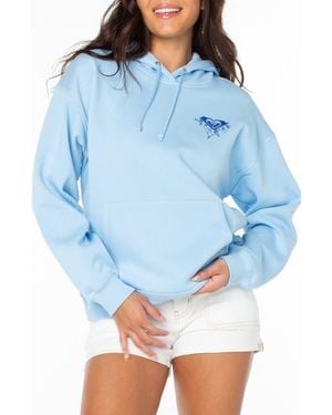 Roxy Wailea Oversize Graphic Hoodie - Blue