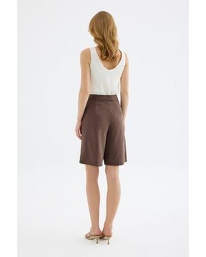 Monlicia Vera Tencel Bermuda Short - Brown