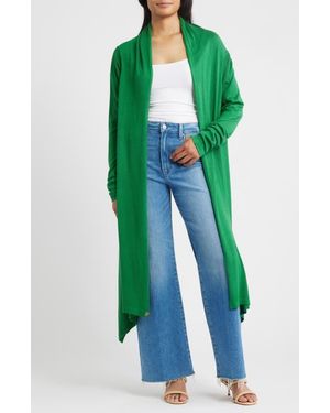 DAI MODA Cat Wrap Sweater Shawl - Green