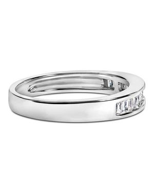 Haus of Brilliance 925 Sterling 1/3 Ctw Baguette Cut Diamond Channel Set Stackable Wedding Ring - Metallic