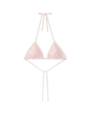 Burberry Check Bikini Top - Pink