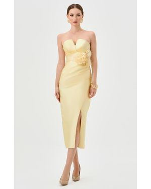 Bariano Raina Strapless Midi - Natural