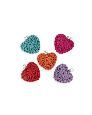 The Sak Yarnicharmz 5 Pack Crochet Charms - Red