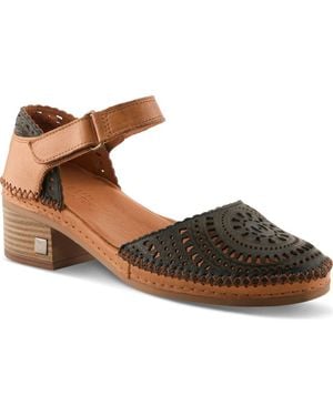 Spring Step Eveline Ankle Strap Pump - Brown