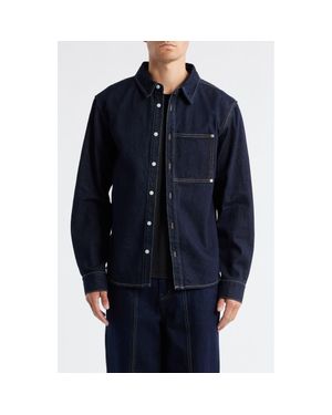 KROST Cotton Denim Button-Up Shirt - Blue