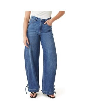 Habitual Relaxed High Waist Barrel Leg Jeans - Blue