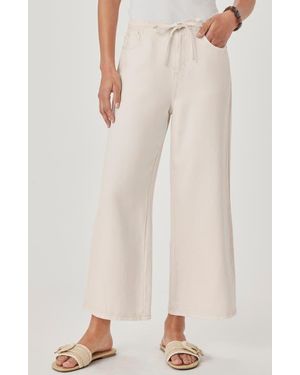 Splendid Lounge Wide Leg Crop Jeans - Natural