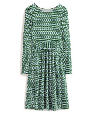 Boden Amelie Long Sleeve Dress - Green