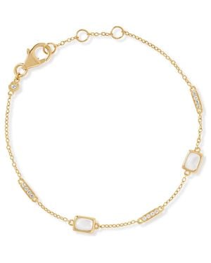 Astley Clarke Aurora Ridge Mother Of Pearl Station Bracelet - Metallic