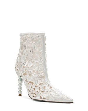Betsey Johnson Jack Bootie - White
