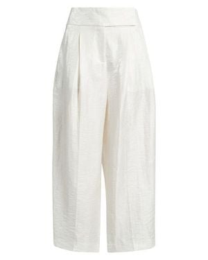 BOSS Tacres High Waist Ankle Wide Leg Pants - White