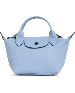 Longchamp Extra Small Le Pliage Xtra Leather Top Handle Bag - Blue