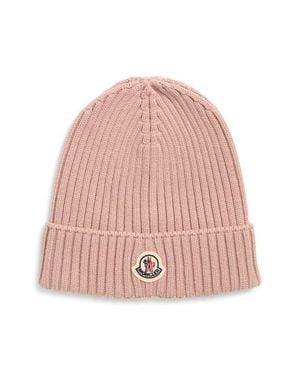 Moncler Rib Virgin Wool Beanie - Pink
