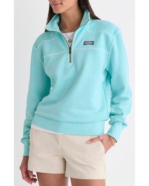 Vineyard Vines Shep Quarter Zip Pullover - Blue