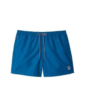 Paul Smith Zebra Logo Swim Trunks - Blue